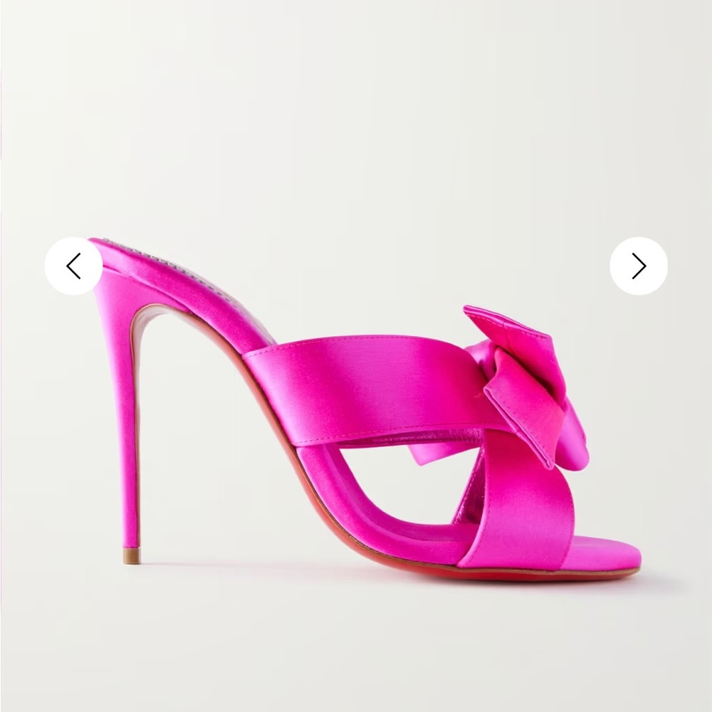 CHRISTIAN LOUBOUTIN
Matricia 100 bow-embellished satin mules